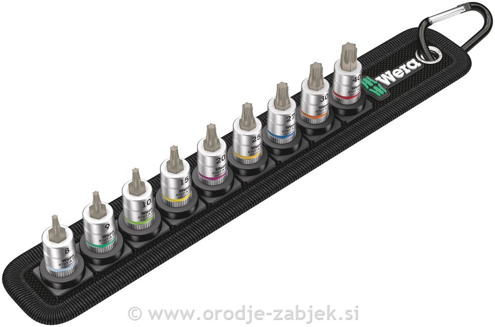 TORX komplet bitova za nasadni ključ 9-dijelni 1/4" WERA